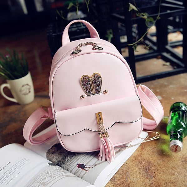 Γυναικεία αδιάβροχα σακίδια από τεχνητό δέρμα σε ροζ, λευκό και μαύρο 3 μοντέλα