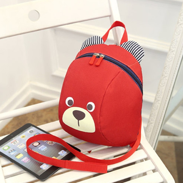 Мини детски раници с мека повърхност за училище Мече червени, сини, черни, цикламени за момченца и момиченца