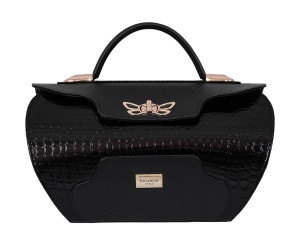 Черна дамска чанта изработена от изкуствена кожа - българско производство 