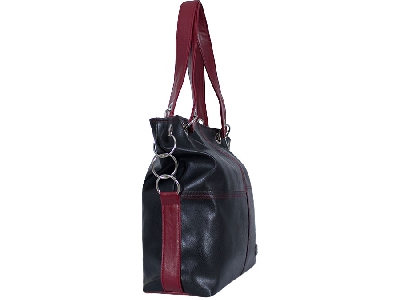Γυναικεία νέα μοναδική τσάντα από τεχνητό δέρμα και ο συνδυασμός του μαύρου και του κόκκινου λαβή επεκταθεί παραγωγό BG