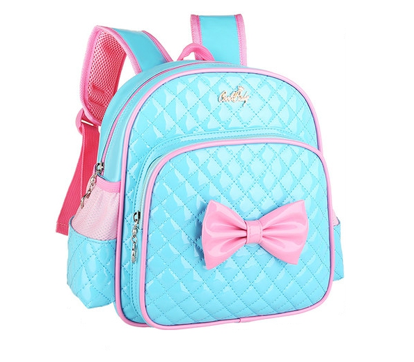 Παιδικές  σχολικές τσάντες με κορδέλα για τα κορίτσια κατάλληλα για τους νεότερους μαθητές ροζ, κυκλάμινα, πράσινο, μωβ