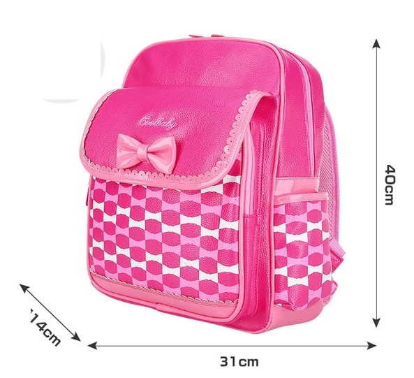 Детски ученически раници за момчета и момичета розови, сини, зелени с панделка за начално и основно училище 