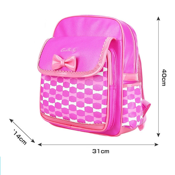 Детски ученически раници за момчета и момичета розови, сини, зелени с панделка за начално и основно училище 