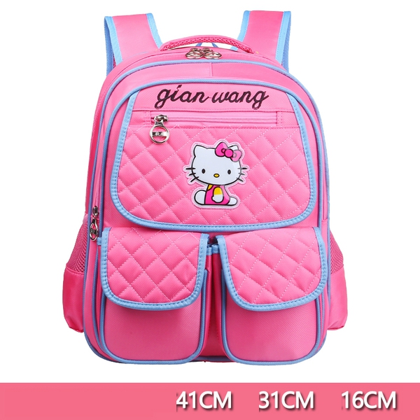 Детски училищни чанти подходящи за момичета на Хелоу Кити в розов,цикламен и лилав цвят