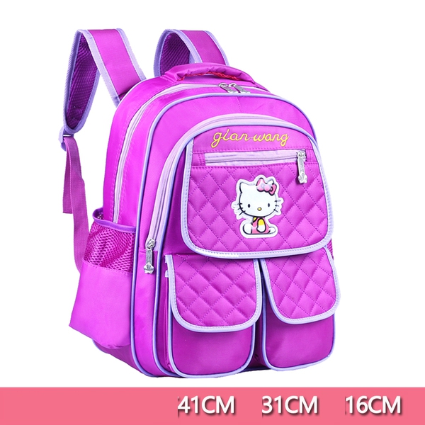 Детски училищни чанти подходящи за момичета на Хелоу Кити в розов,цикламен и лилав цвят