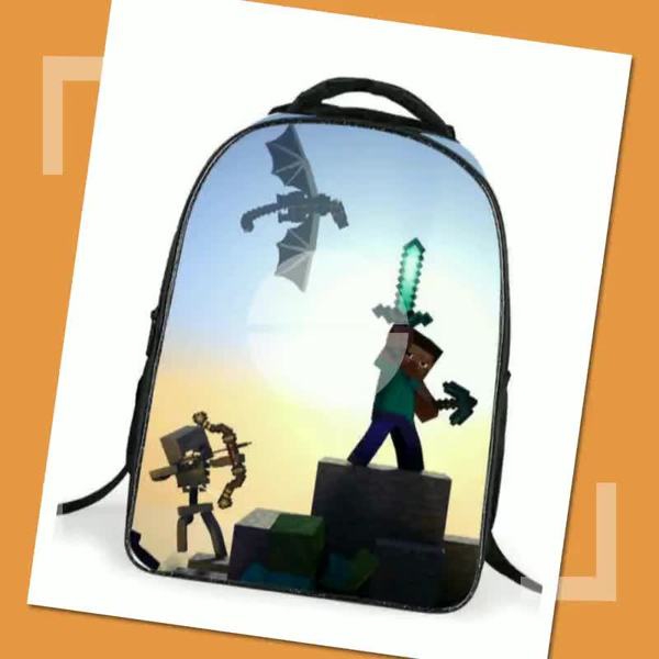 Τα παιδιά Minecraft Children`s 3D Cartoon Color Backpacks για σχολείο κατάλληλα για αγόρια και κορίτσια σε διάφορα μοντέλα