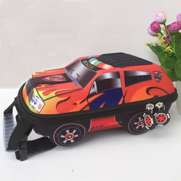 Детска малка раница 3D Автомобил за момчета за детска градина