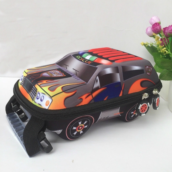 Детска малка раница 3D Автомобил за момчета за детска градина