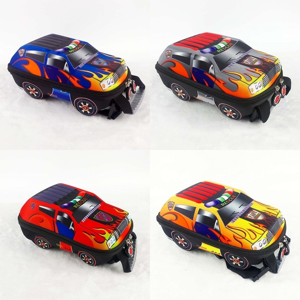 Детска малка раница 3D Автомобил за момчета за детска градина