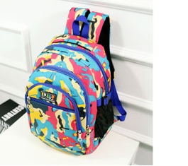 Детски ученически раници за момчета и момичета - 4 цветни камуфлаж модела с мека повърхност 