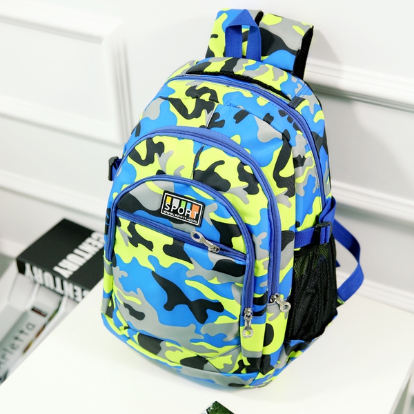 Детски ученически раници за момчета и момичета - 4 цветни камуфлаж модела с мека повърхност 