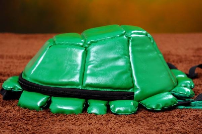 Παιδικό σακίδιο εφέ 3D κέλυφος ninja στο πράσινο για τα παιδιά από 3 μέχρι 7 ετών