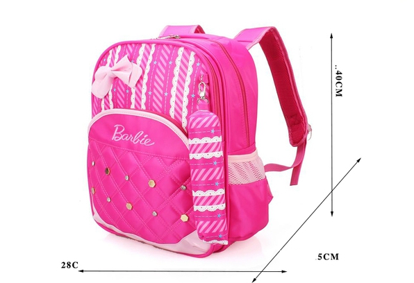 Παιδικό ροζ Barbie σακίδιο για κορίτσια από 3 μέχρι 11 ετών, κατάλληλο για το σχολείο