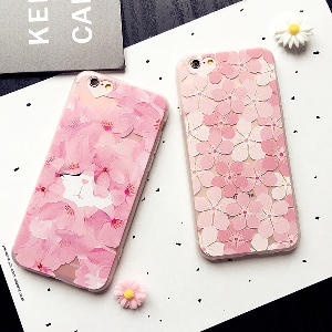 Дамски телефонни кейсове за iPhone 6/6s и iPhone 6p/6sp с цветя или коте в розов цвят- 2 модела