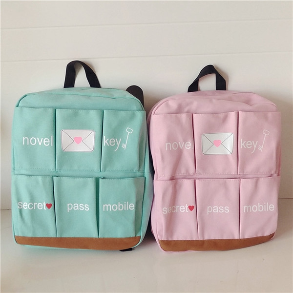 Раници за училище 4 модела в розови, светлозелени, оранжеви за момичета подходящи за училище и пътуване