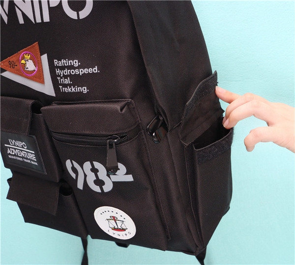 Детски раници за училище подходящи за момчета и момичета черни и сини LVNIPO