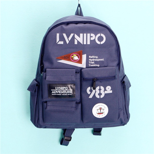 Детски раници за училище подходящи за момчета и момичета черни и сини LVNIPO