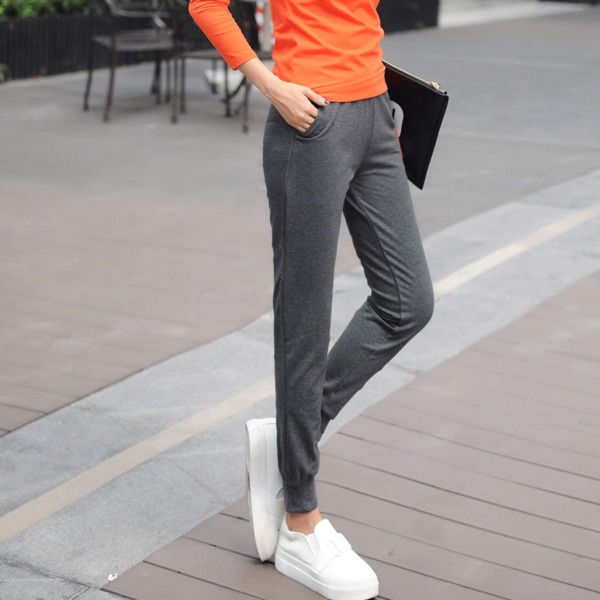 Дамски памучни спортни панталони два модела-три цвята.