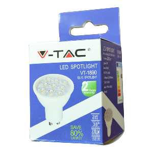LED крушка - 3W GU10 Пластмаса Топло Бяла