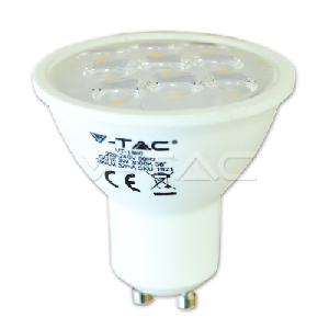 LED Крушка - 3W GU10 Пластик Бяла Светлина