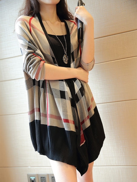 Дамска нова раирана жилетка стандартен размер