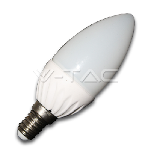 LED Крушки - 4W E14 Пламък Топло бяла