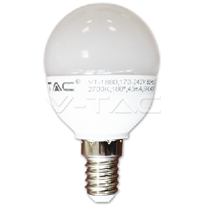 LED Крушка - 6W E14 P45 Epistar Chip Топло Бяла Светлина