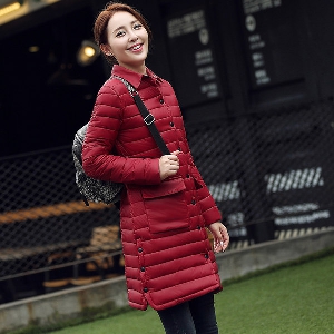 Οι γυναίκες χειμώνα μόδας σακάκι με ένα συνδυασμό με γέμιση από βαμβάκι και επικάλυψη πολυεστέρα υλικό κόκκινο, γκρι, μαύρο