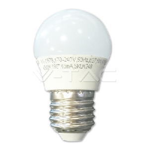 LED Крушка - 6W E27 G45 Топло Бяла Светлина