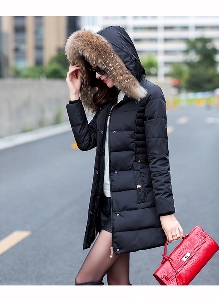 Дълги зимни дамски якета с  качулка и пух тип слим  5 модела 