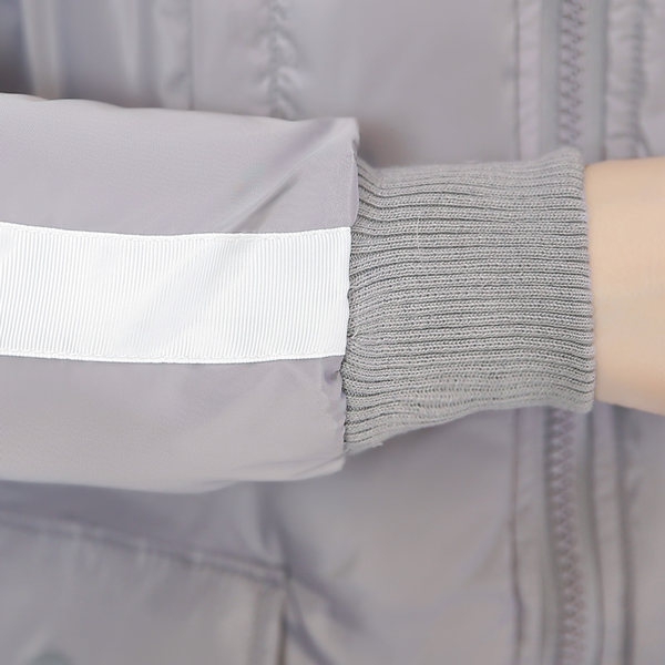 Дамско зимно дебело и дълго подплатено яке с качулка розово, черно, розово