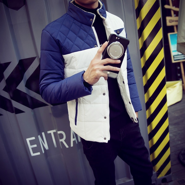 Мъжки есенни и зимни якета в 4 модела съчетание в изработката от полиестър и памук