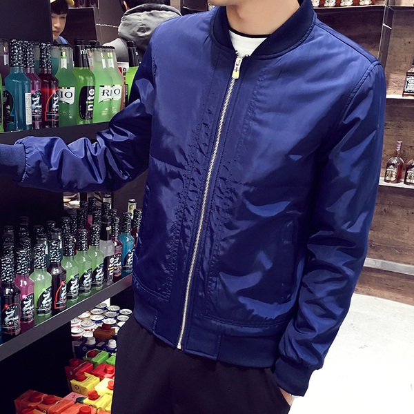 Мъжки тънки пролетно-есенни якета тип слим в 9 модела в различни цветове