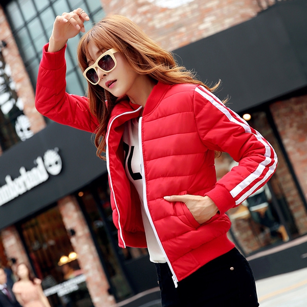 Дамско елегантно късо памучно яке червено, зелено, бяло, черни с ленти есенно пролетно и зимно