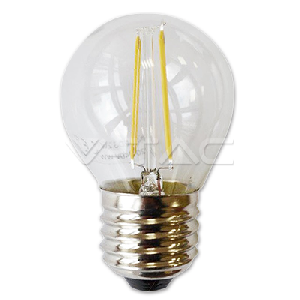 LED Крушка - 2W Filament E27 G45 Топло Бяла Светлина