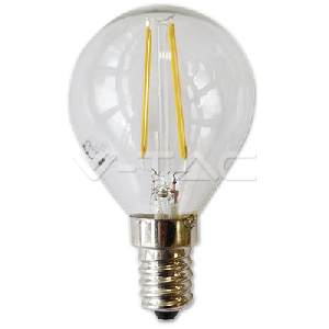 LED Крушка - 2W Filament E14 P45 Топло Бяла Светлина
