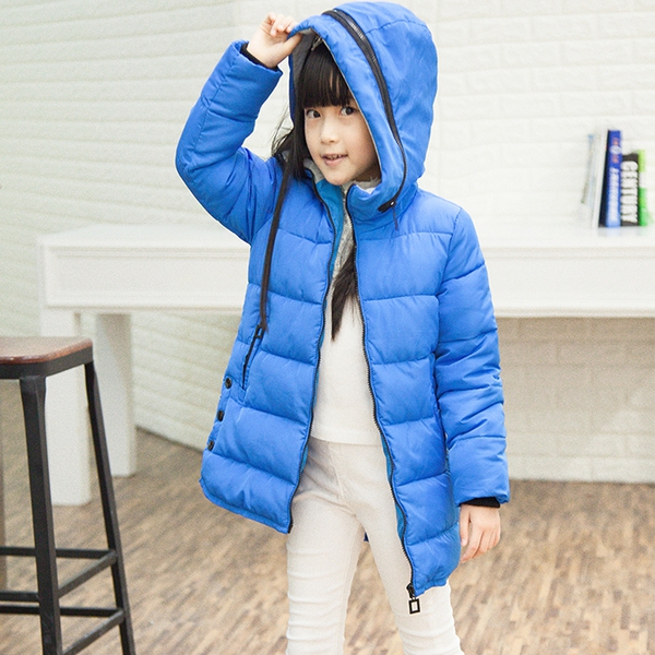 Детско зимно яке за момичета в черен,червен,син и зелен цвят - 5 модела