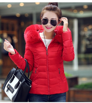 Οι γυναίκες το χειμώνα σακάκι με ένα παχύ γιακά πάπλωμα λευκό, γκρι, μπλε, ροζ, κόκκινο