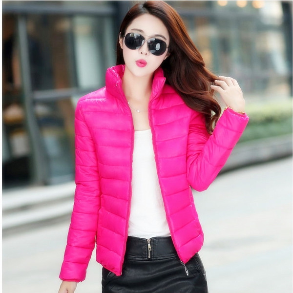 Тънко дамско яке - есен и зима - Син Червен Зелен Розов Черен.