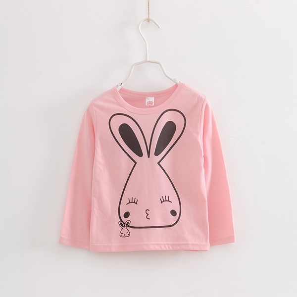 Детски блузки универсални за момичета и момчета червени бели сини розови пони зайче