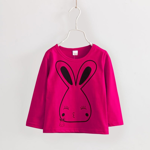 Детски блузки универсални за момичета и момчета червени бели сини розови пони зайче