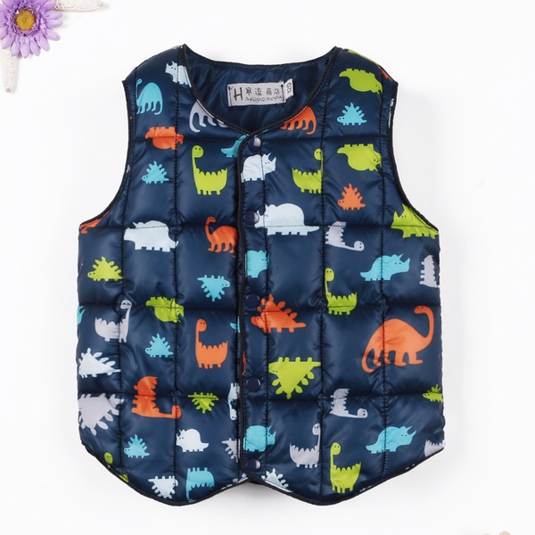 Детски елеци в най-различни цветове и мотиви с пълнеж от гуши пух