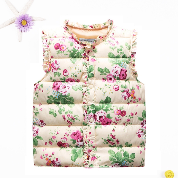 Детски елеци в най-различни цветове и мотиви с пълнеж от гуши пух