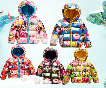 Παιδικό μπουφάν σε διαφορετικά χρώματα και μοτίβα