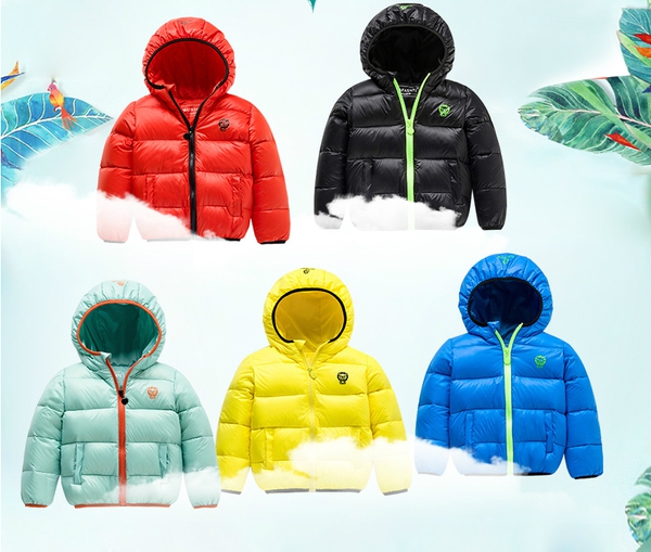 Детско яке от гъши пух в различни цветове и мотиви