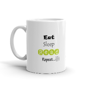 Чаша  „Eat. Sleep. Read. Repeat.“