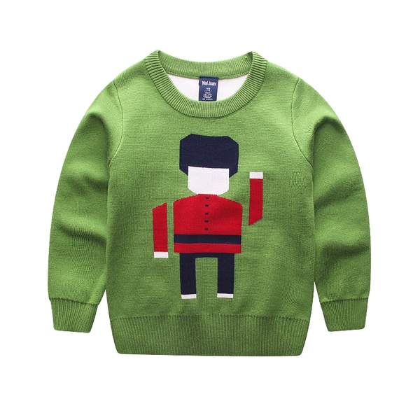 Есенно-зимни пуловери за момчета-Сив Син Зелен Бежов.