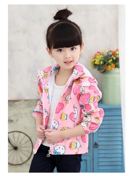 Детски якета за момичета с цветя и анимационни герои. есенно, пролетно и шарено