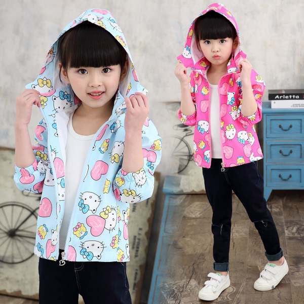 Детски якета за момичета с цветя и анимационни герои. есенно, пролетно и шарено