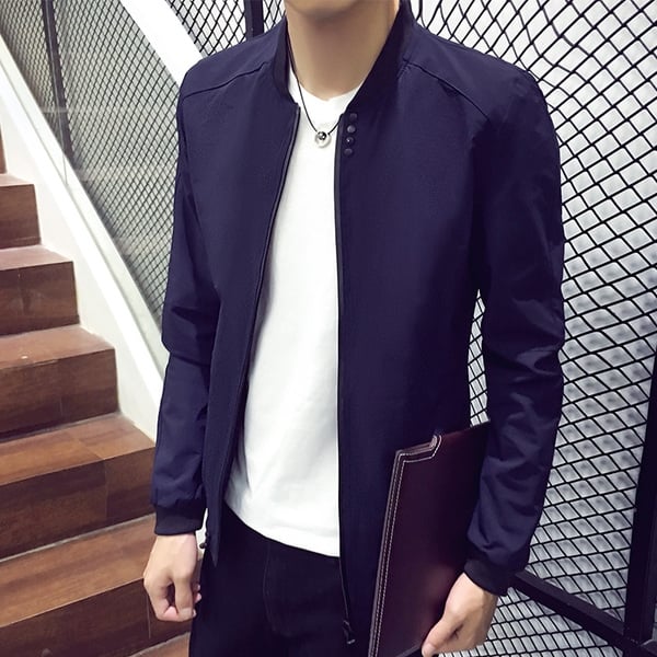 Ανδρικά   μπουφάν  για το φθινόπωρο με  φερμουάρ  στθλ σλιμ  - 3 μοντέλα